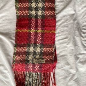 Pink Burberry Check Silk/Alpaca Scarf